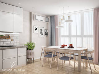 Lekkie skandynawskie wnętrze teraz w modzie!, Design studio TZinterior group Design studio TZinterior group Built-in kitchens