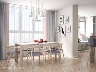 Lekkie skandynawskie wnętrze teraz w modzie!, Design studio TZinterior group Design studio TZinterior group Dining room