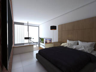 Catehua Torres Monterrey, México, Gliptica Design Gliptica Design Modern style bedroom Ceramic