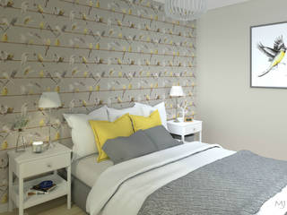Chambre avec dressing, MJ Intérieurs MJ Intérieurs Modern style bedroom