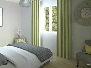 Chambre avec dressing, MJ Intérieurs MJ Intérieurs Modern Bedroom