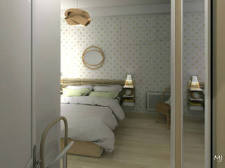 Création d'une chambre et rénovation d'une salle de bain, MJ Intérieurs MJ Intérieurs Modern style bedroom