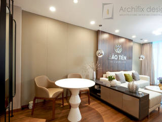 DỰ ÁN THIẾT KẾ THI CÔNG : CẢI TẠO NHÀ PHỐ - NHÀ Ở TƯ NHÂN, Archifix Design Archifix Design Nowoczesny salon