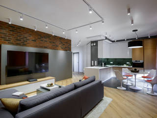 TOPOS. Apartments 105 q.m., nadine buslaeva interior design nadine buslaeva interior design Minimalistische Wohnzimmer