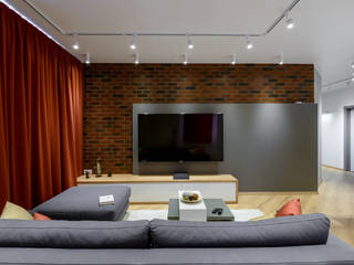 TOPOS. Apartments 105 q.m., nadine buslaeva interior design nadine buslaeva interior design Soggiorno minimalista