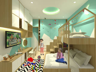Mr. Adrian's Kids Bedroom, SEKALA Studio SEKALA Studio Chambre scandinave Contreplaqué
