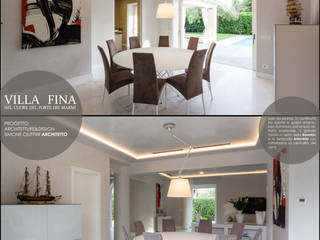 VILLA FINA, ARCHITETTURE & DESIGN ARCHITETTURE & DESIGN غرفة السفرة