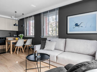 MIESZKANIE WAKACYJNE TARTACZNA 1 - GDAŃSK Anna Serafin Architektura Wnętrz Nowoczesny salon