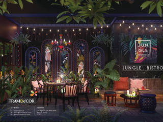 Jungle Bistro – Bộ Concept nhiệt đới mang hơi thở của thiên nhiên, Công ty Thiết kế Nội Thất Tramdecor Công ty Thiết kế Nội Thất Tramdecor Ticari alanlar