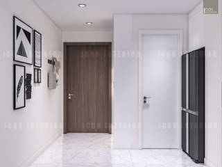 Thiết kế nội thất Vinhomes Centra Park đẹp rạng ngời cùng sắc trắng tinh khôi, ICON INTERIOR ICON INTERIOR Modern style doors
