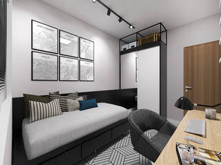 Casa S + V, SÓDESIGN SÓDESIGN Industrial style bedroom