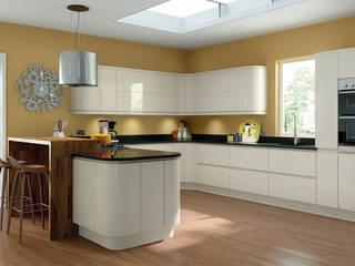 High Gloss Kitchens, Flat Pack Kitchens Flat Pack Kitchens Aneks kuchenny Drewno O efekcie drewna