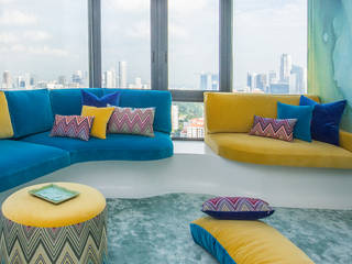 Singapore Penthouse, Design Intervention Design Intervention Moderner Multimedia-Raum