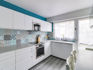 Maison Draveil, Anne Lapointe Chila Anne Lapointe Chila Built-in kitchens کوارٹج White