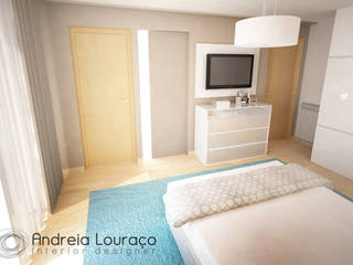 PROJECTO "LEOPARD", Andreia Louraço - Designer de Interiores (Email: atelier.andreialouraco@gmail.com) Andreia Louraço - Designer de Interiores (Email: atelier.andreialouraco@gmail.com) Modern style bedroom