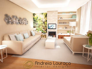 Projecto Sala - "Greenery and Wood", Andreia Louraço - Designer de Interiores e Exteriores (Email: atelier.andreialouraco@gmail.com) Andreia Louraço - Designer de Interiores e Exteriores (Email: atelier.andreialouraco@gmail.com)