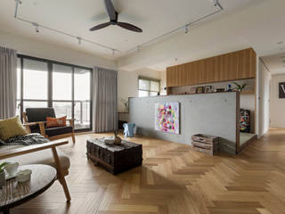 小家庭 親子互動宅, 邑田空間設計 邑田空間設計 Scandinavian style living room