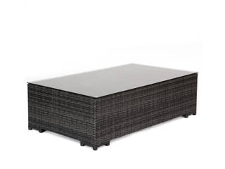 Mesa Rattan Negro Mixto, Afuera Diseño Afuera Diseño Балконы и веранды в эклектичном стиле Полиэстер Коричневый