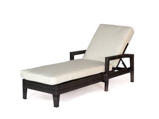 Reposera Rattan Negro Mixto con Brazos, Afuera Diseño Afuera Diseño Vườn phong cách chiết trung Nhựa tổng hợp Brown