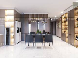 Căn hộ Vinhomes Central Park thiết kế theo phong cách hiện đại dẹp mê mẫn, ICON INTERIOR ICON INTERIOR Modern Dining Room
