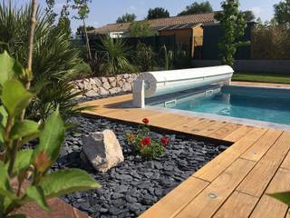 Piscine de 8x4m avec volet hors sol, Oplus piscines Oplus piscines Modern pool