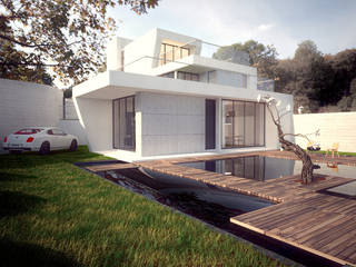 渡假會所設計案, 勻境設計 Unispace Designs 勻境設計 Unispace Designs Country house Concrete White