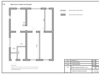 Рабочая документация для дизайн-проекта интерьера площадью 77 кв. м, by Yana Saranskova by Yana Saranskova