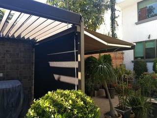 Pérgola Bioclimática Malinalco, D+I Diseño mas interiorismo D+I Diseño mas interiorismo สวน อลูมิเนียมและสังกะสี