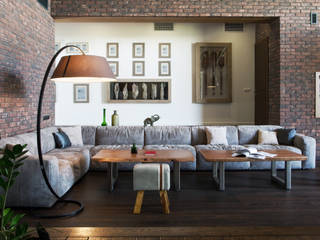 homify Scandinavian style living room Bricks