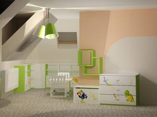 Pokoje dziecięce dla chłopca i dziewczynki, 3D Interior Studio Projektowania Wnętrz 3D Interior Studio Projektowania Wnętrz Modern Kid's Room