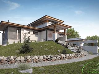 Проект дома в Канаде, Компания архитекторов Латышевых "Мечты сбываются" Компания архитекторов Латышевых 'Мечты сбываются' Casas de estilo minimalista
