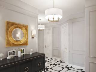 Дизайн прихожей в парижском стиле, Архитектурное бюро «Парижские интерьеры» Архитектурное бюро «Парижские интерьеры» Classic style corridor, hallway and stairs