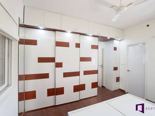 Subhra and Bharta's apartment in MJR Pearl,Kadugudi,Bangalore, Asense Asense Kamar Tidur Modern