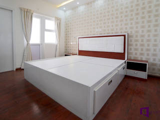 Subhra and Bharta's apartment in MJR Pearl,Kadugudi,Bangalore, Asense Asense Moderne Schlafzimmer