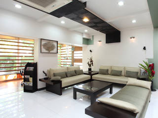 Doshi Residence, Architecture Continuous Architecture Continuous Nowoczesny salon