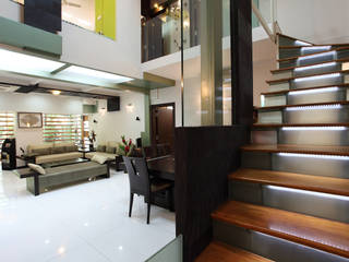 Doshi Residence, Architecture Continuous Architecture Continuous Modern Corridor, Hallway and Staircase