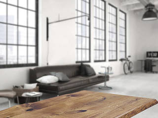 Стол. Столешница с природным краем, Дубовая Долли Дубовая Долли Living room Engineered Wood Transparent