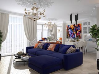 Квартира на Цветном, Инна Азорская Инна Азорская Classic style living room