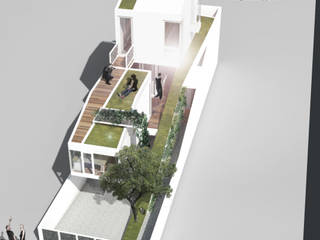 Split & Slope (Edible) Garden House, sigit.kusumawijaya | architect & urbandesigner sigit.kusumawijaya | architect & urbandesigner Rumah tinggal