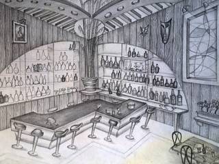 Avail “Bar Counter” Sketch Art by Bansi Lal Ketki, Indian Art Ideas Indian Art Ideas ArtworkPictures & paintings