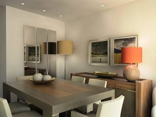 Remodelação de apartamento Vila Nova de Gaia, PROJETARQ PROJETARQ Ruang Makan Modern