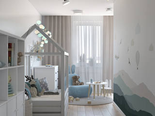 ЖК "Татьянин Парк", двухкомнатная квартира для молодой семьи, OM DESIGN OM DESIGN Cameretta neonato