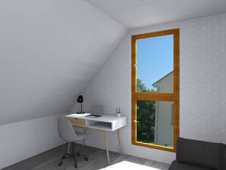 Aménagement et décoration d'une maison à Griesheim près Molsheim, Studio Fan Déco Studio Fan Déco Bureau scandinave