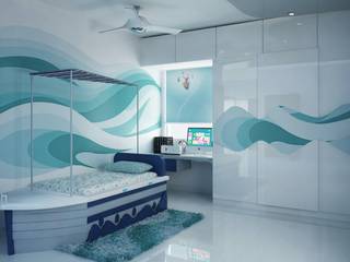 Kids bedroom in water and boat theme homify Modern bathroom