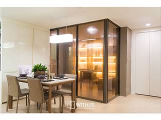 삼성-래미안 갤러리, 가족실 슬라이딩도어 코너 솔루션, WITHJIS(위드지스) WITHJIS(위드지스) Modern style doors