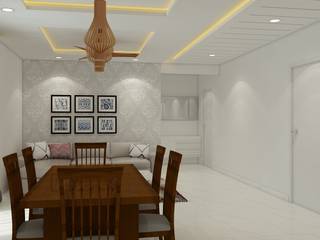 Minimalistic interiors for residence, Rhythm And Emphasis Design Studio Rhythm And Emphasis Design Studio ห้องทานข้าว