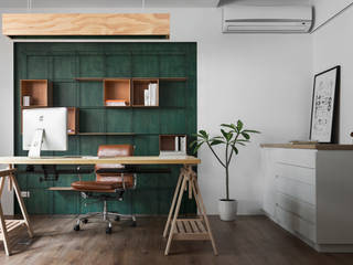 Ronn Residence 平面設計師的家, Studio In2 深活生活設計 Studio In2 深活生活設計 Modern study/office Wood Wood effect