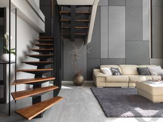 homify Stairs Wood-Plastic Composite Brown