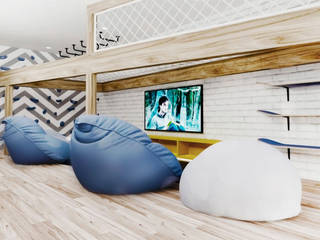 Teen Room Design Concept, Tigerplay Tigerplay Salas multimedia de estilo moderno