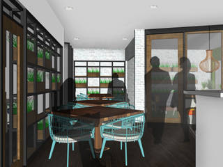 SAE Office & Kecik Kitchen I Concept, SAE Studio (PT. Shiva Ardhyanesha Estetika) SAE Studio (PT. Shiva Ardhyanesha Estetika) Tropical style dining room